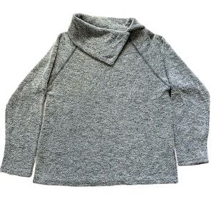 Grey Coldwater Creek split cowl neck sweater